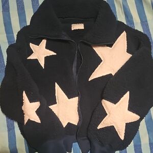 Dk Teal and Cream Star Jacket